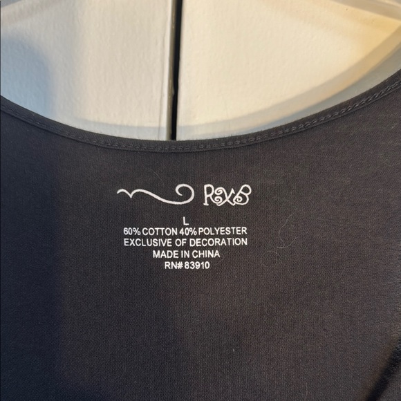 RXB Black and White Embroidered Tank Top - Picture 3 of 6